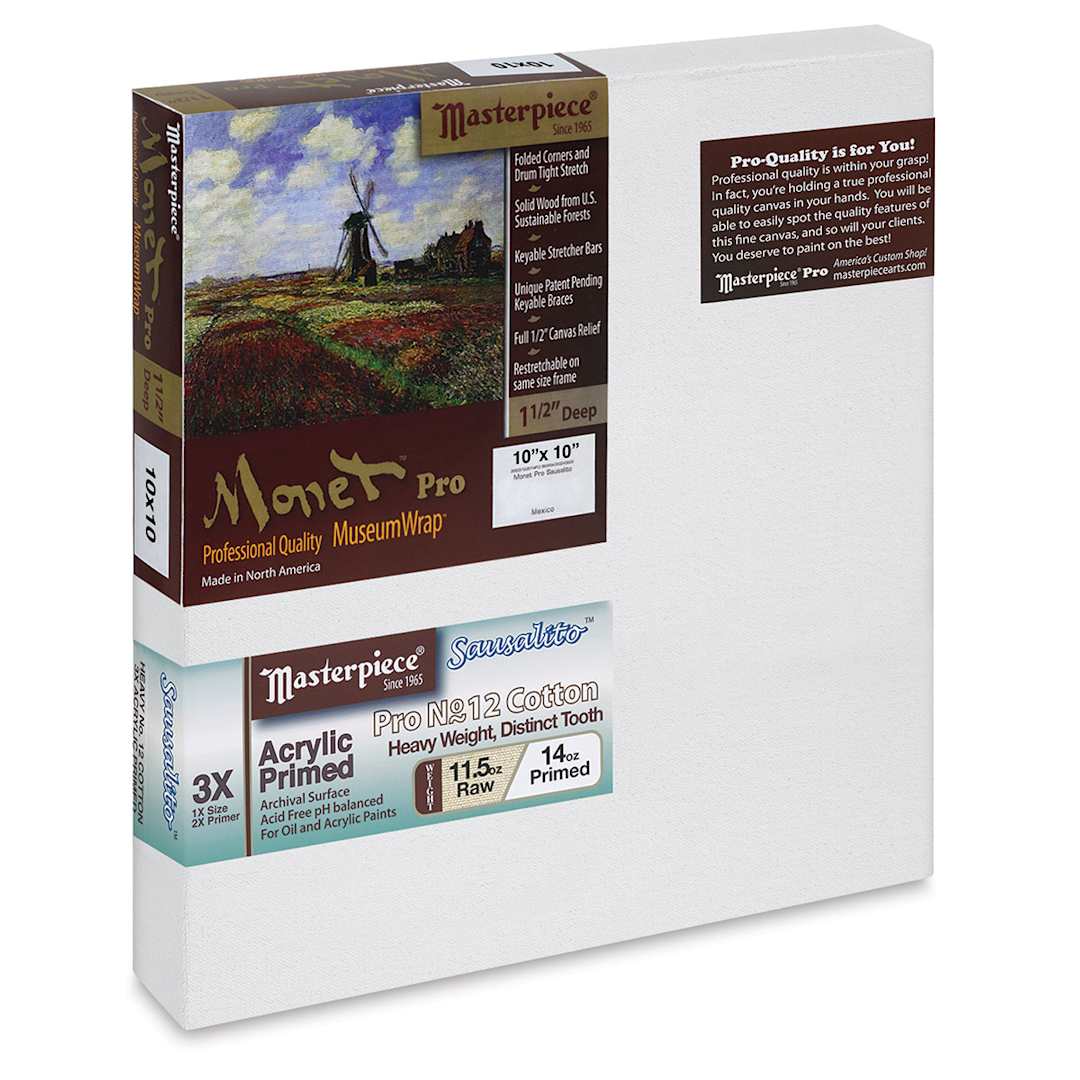 Open in modal - Masterpiece Monet Pro Sausalito Cotton Canvas - 10" x 10", Acrylic-Primed