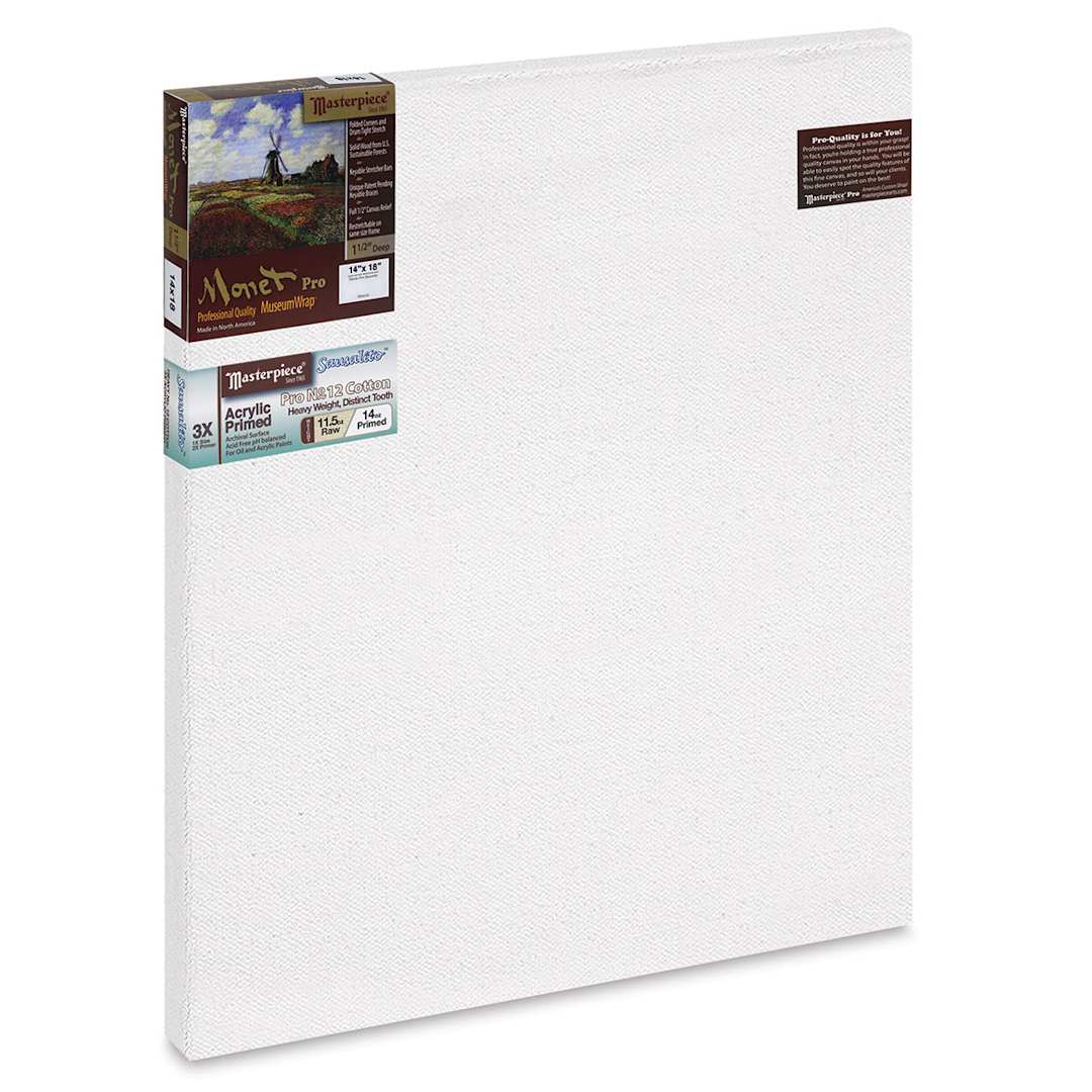 Open in modal - Masterpiece Monet Pro Sausalito Cotton Canvas - 14" x 18", Acrylic-Primed