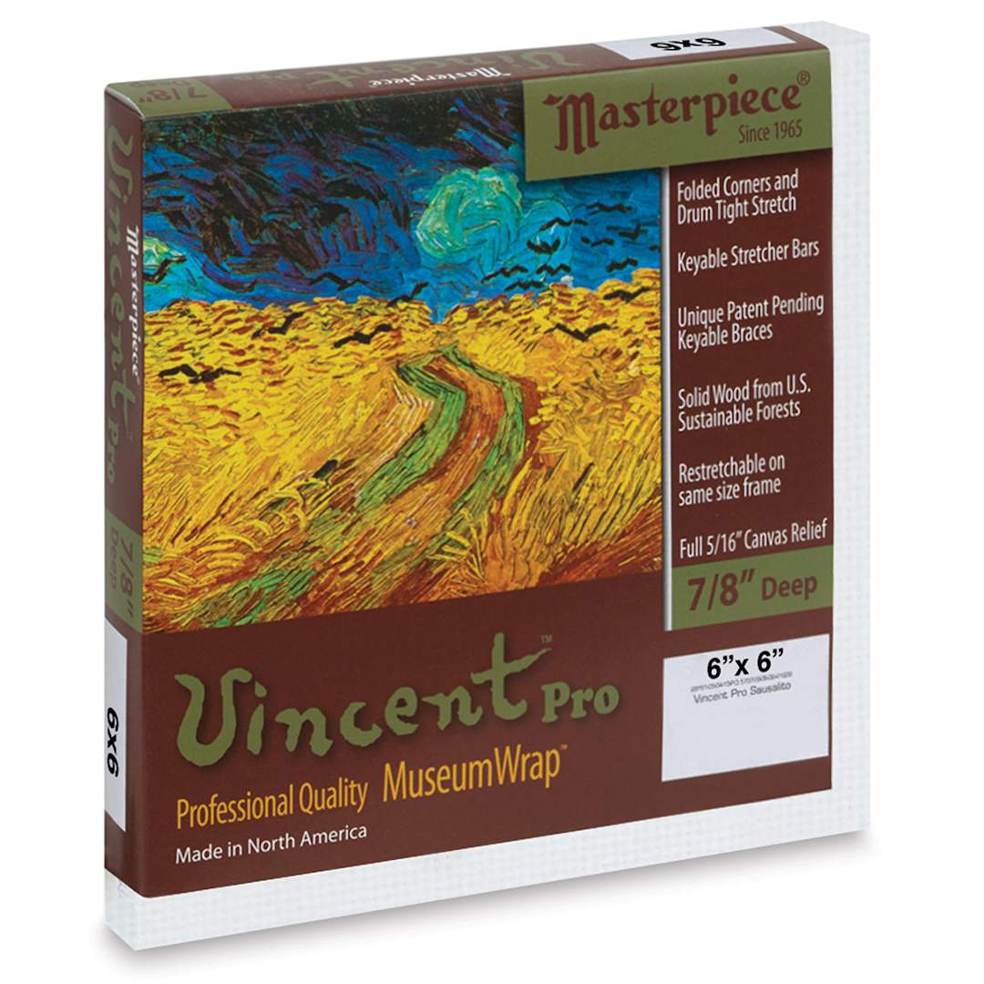 Open in modal - Masterpiece Vincent Pro Sausalito Cotton Canvas - 6" x 6", Acrylic Primed