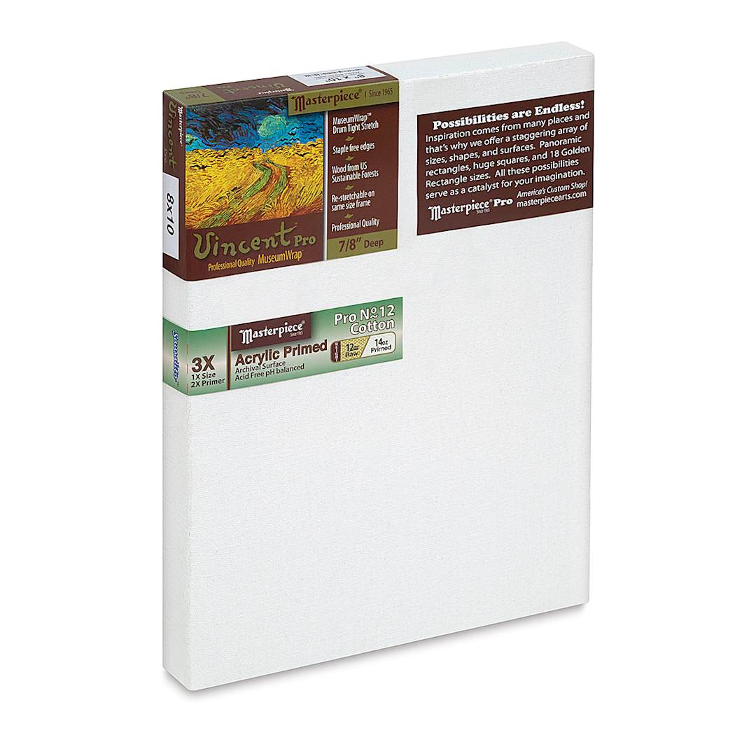 Open in modal - Masterpiece Vincent Pro Sausalito Cotton Canvas - 8" x 10", Acrylic Primed