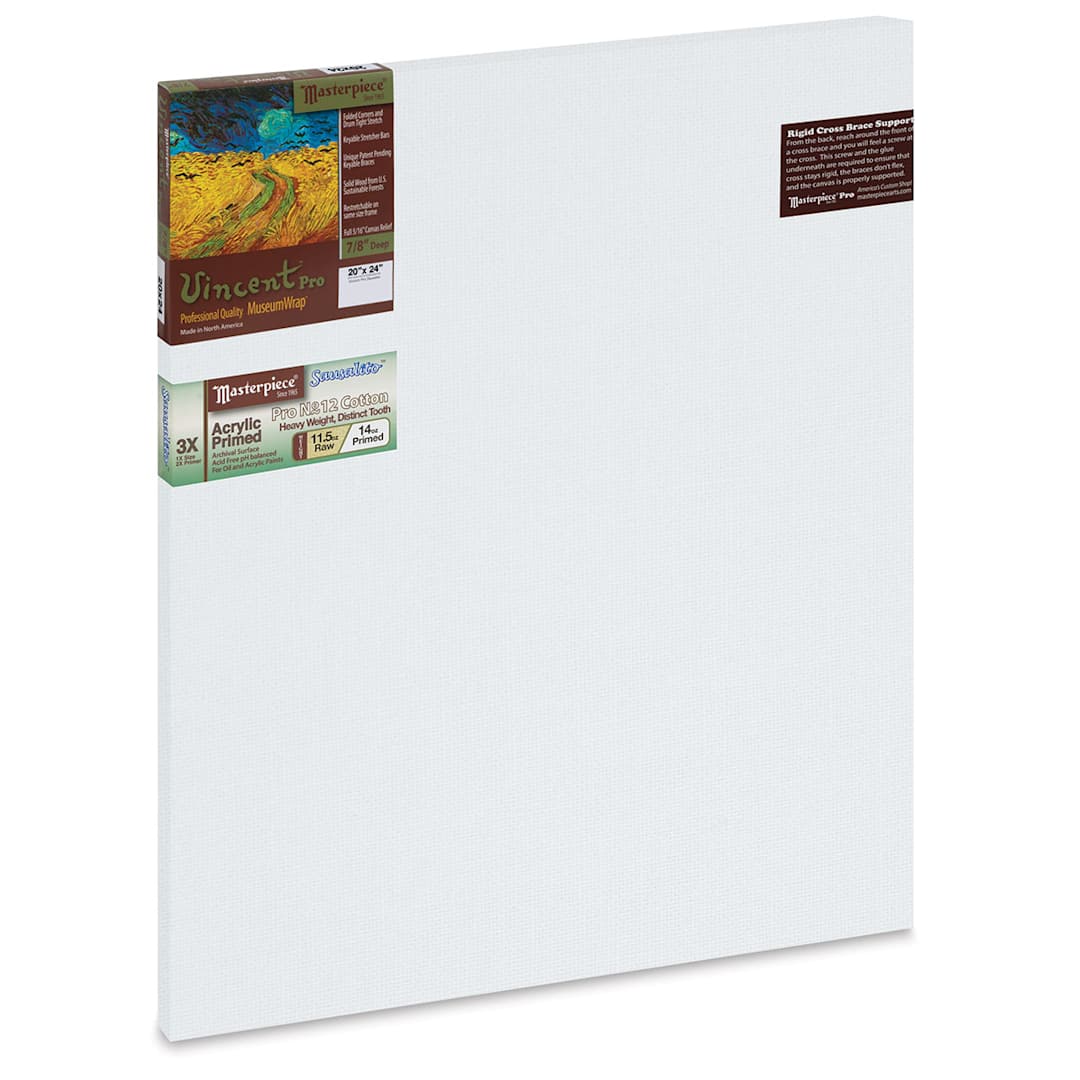 Open in modal - Masterpiece Vincent Pro Sausalito Cotton Canvas - 20" x 24", Acrylic Primed