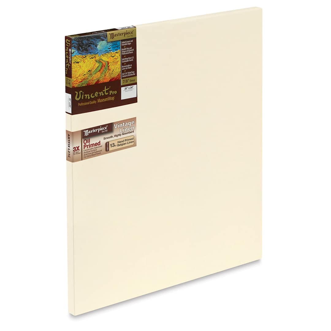 Open in modal - Masterpiece Vincent Pro Artfix Linen Canvas - 20" x 24", Oil Primed