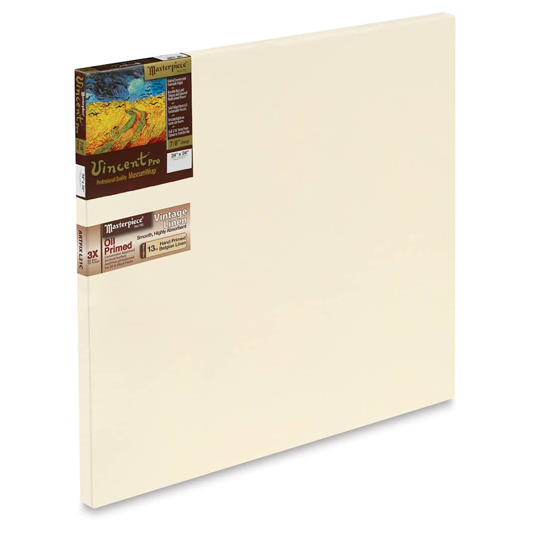 Open in modal - Masterpiece Vincent Pro Artfix Linen Canvas - 24" x 24", Oil Primed