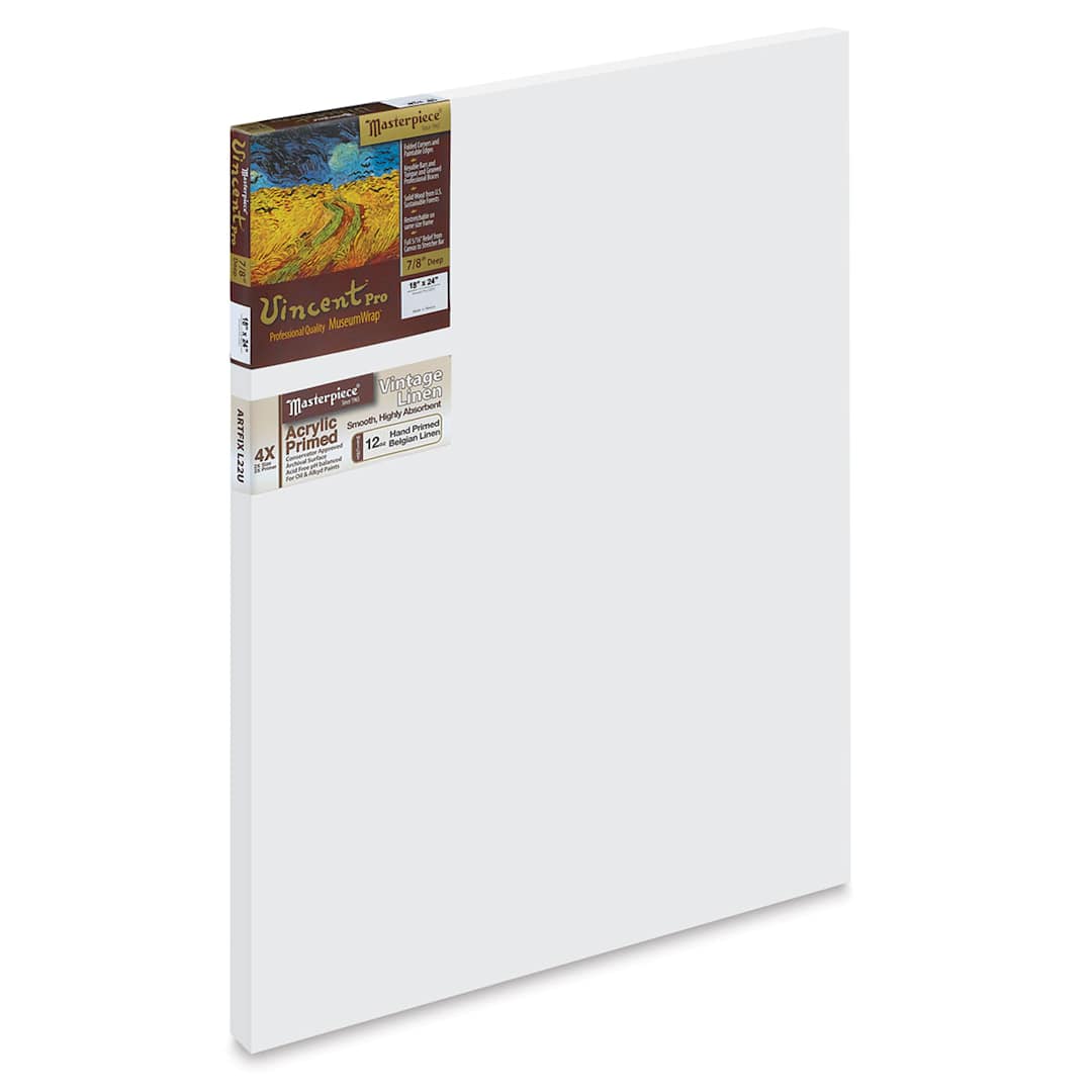 Open in modal - Masterpiece Vincent Pro Artfix Linen Canvas - 18" x 24", Acrylic Primed