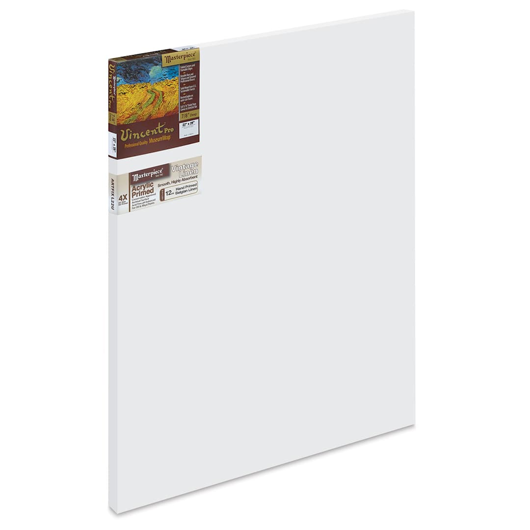 Open in modal - Masterpiece Vincent Pro Artfix Linen Canvas - 22" x 28", Acrylic Primed