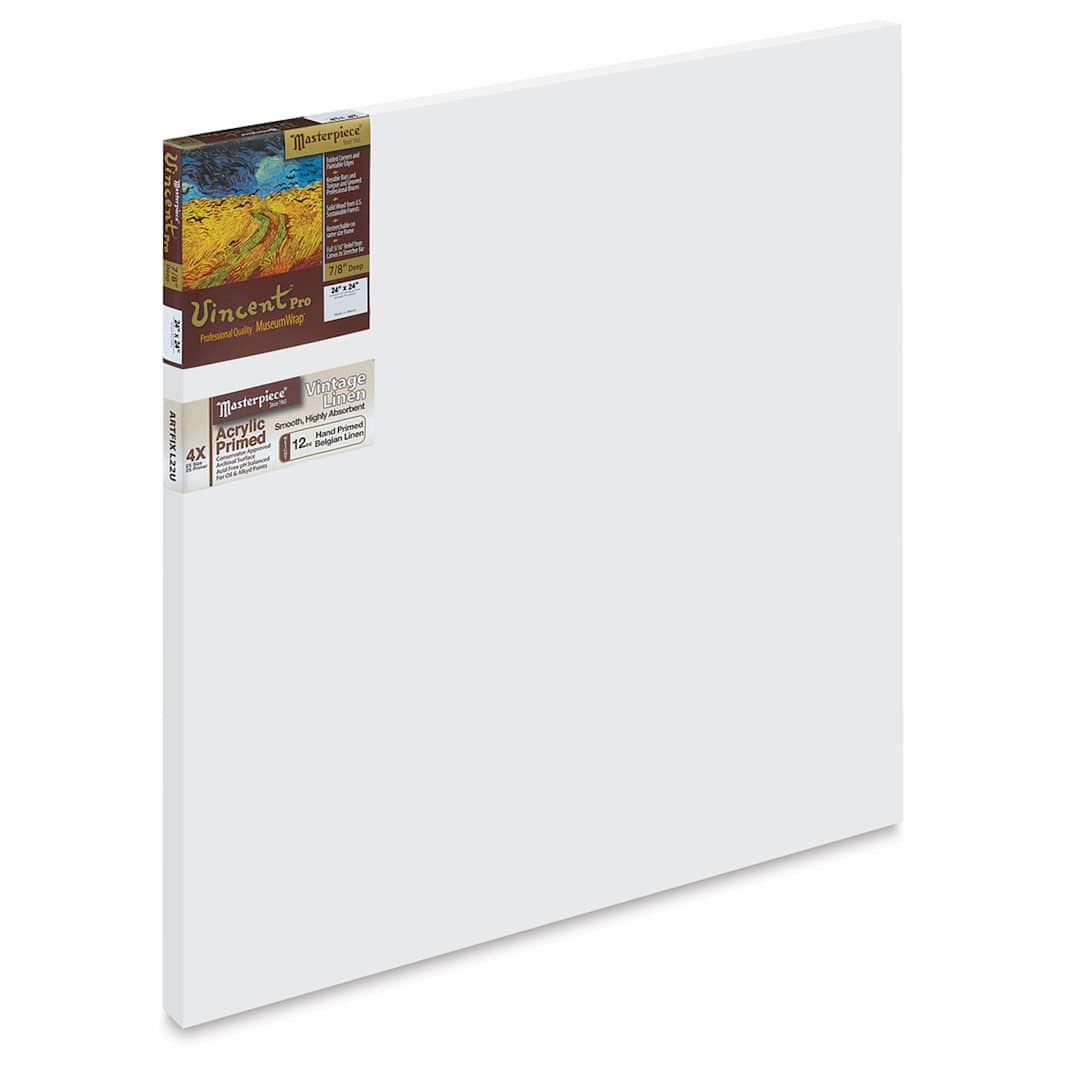 Open in modal - Masterpiece Vincent Pro Artfix Linen Canvas - 24" x 24", Acrylic Primed