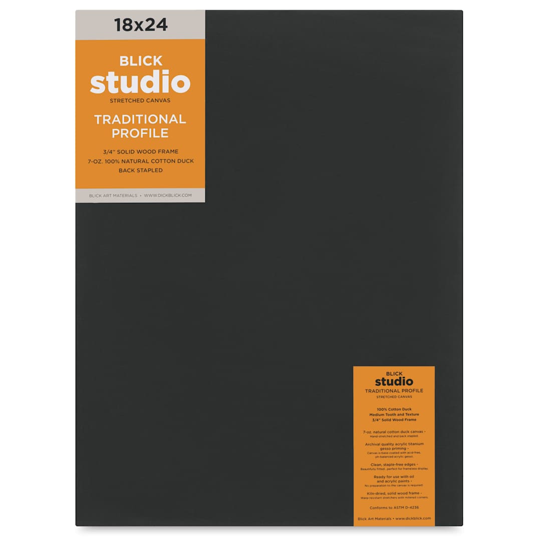 Open in modal - Blick Studio Cotton Canvas - 18" x 24", Traditional Profile