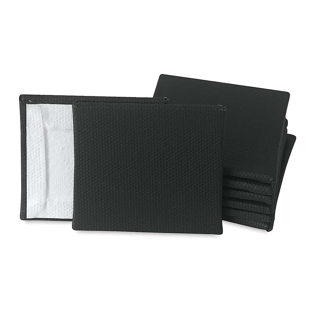 Open in modal - Blick Studio Mini Canvas Panel - 2'' x 2'', Black, Pkg of 8