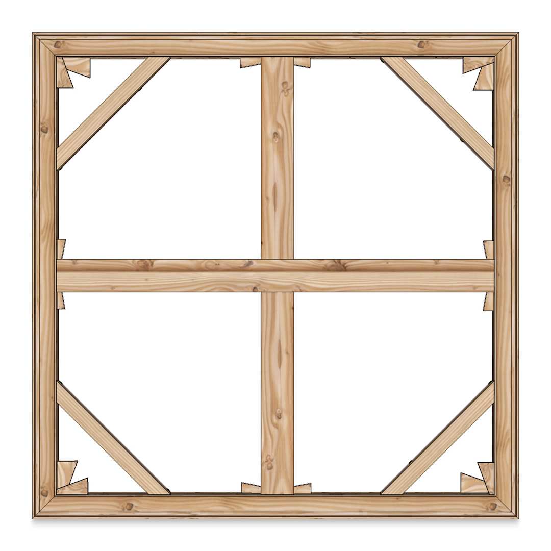 Open in modal - Masterpiece B2 Stretcher Kit with Braces - 48" x 48", With Brace