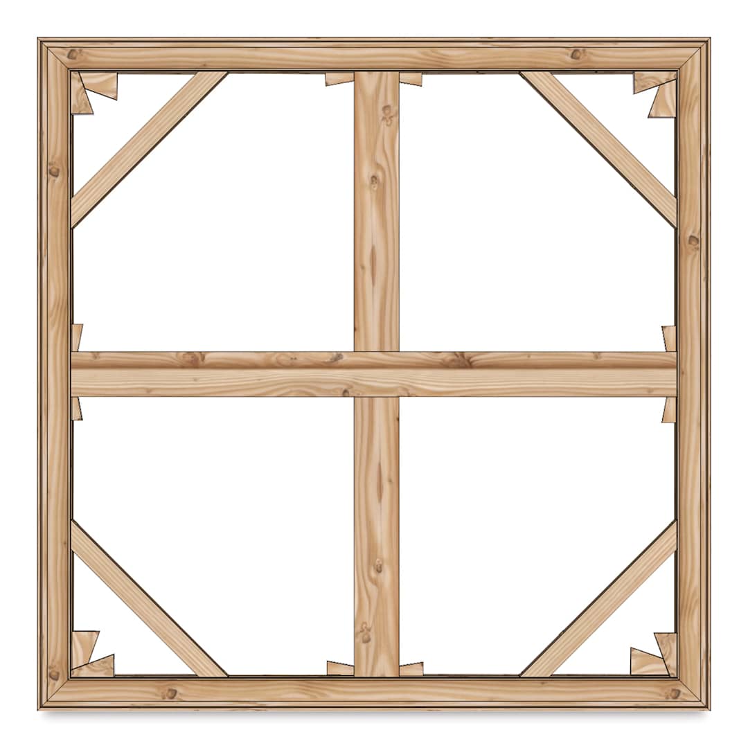 Open in modal - Masterpiece B2 Stretcher Kit with Braces - 60" x 60", With Brace