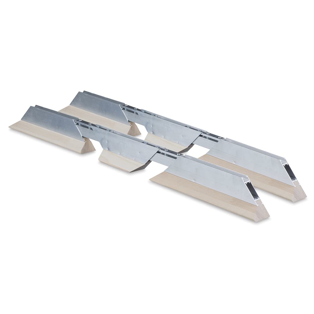 Open in modal - MUSEO ALU-Frame Aluminum Stretcher Bars and Parts - 4" Extender, 1-3/4" Profile, Pkg of 2