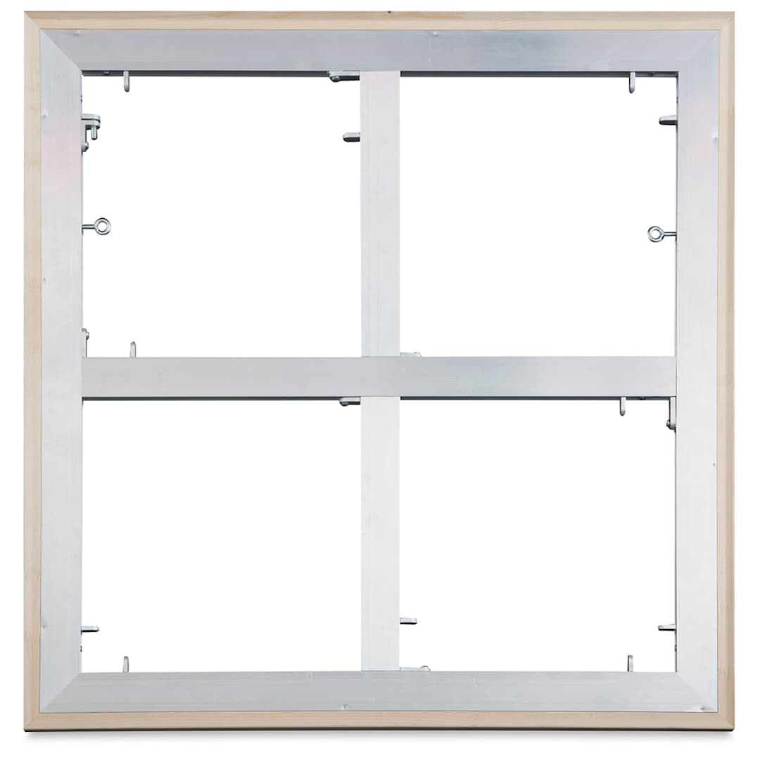 Open in modal - MUSEO ALU-Frame Aluminum Stretcher Bars - Front view of finished assembled Frame with Braces