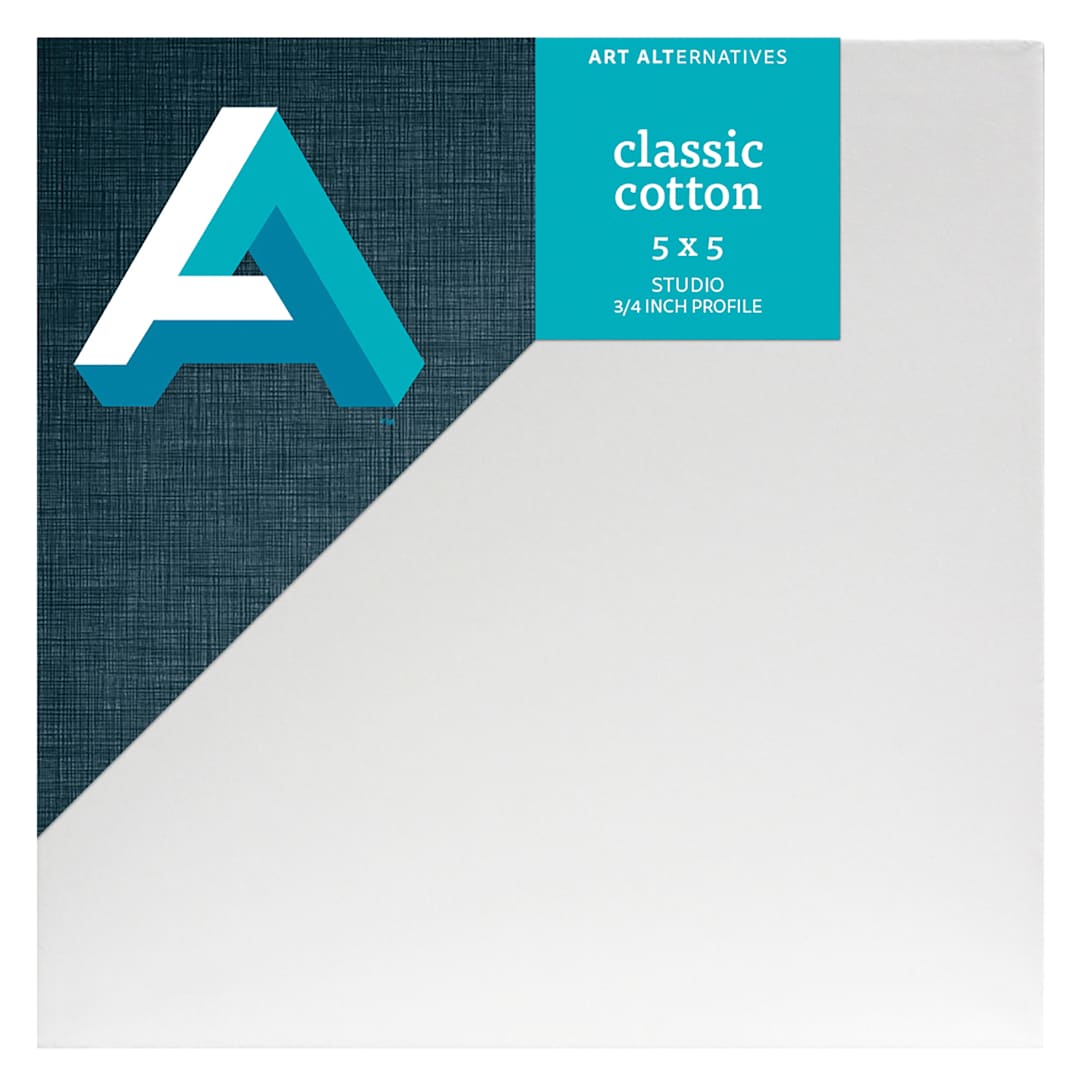 Open in modal - Art Alternatives Classic Cotton Stretched Canvas, Studio, .75 in Profile, 5 in x 5 in