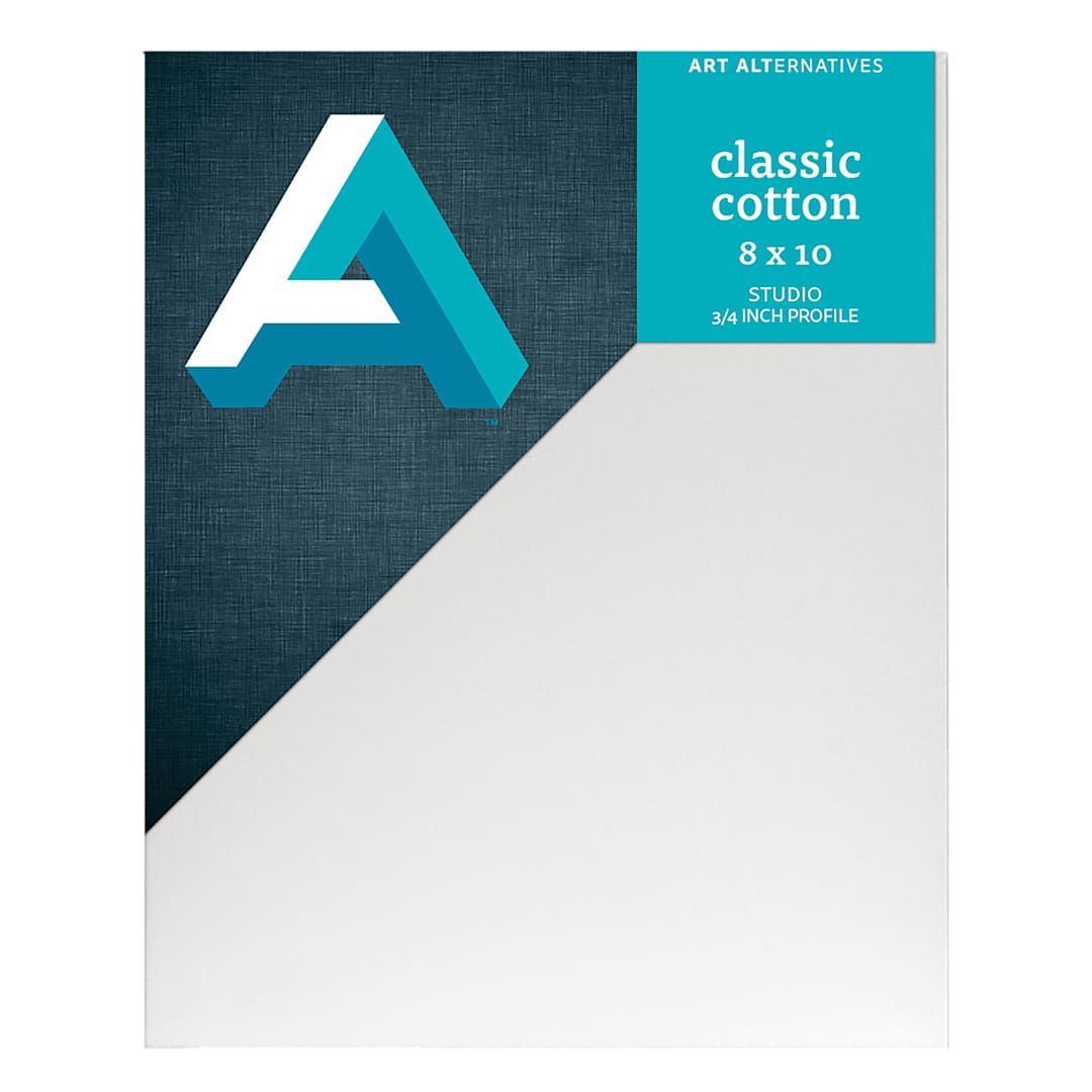 Open in modal - Art Alternatives Classic Cotton Stretched Canvas, Studio, .75 in Profile, 8 in x 10 in