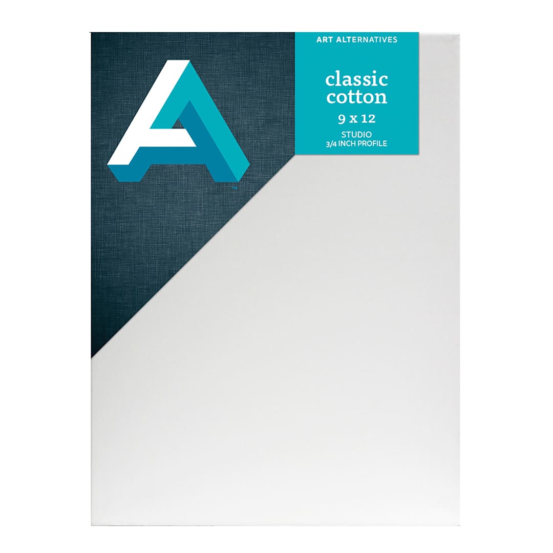 Open in modal - Art Alternatives Classic Cotton Stretched Canvas, Studio, .75 in Profile, 9 in x 12 in