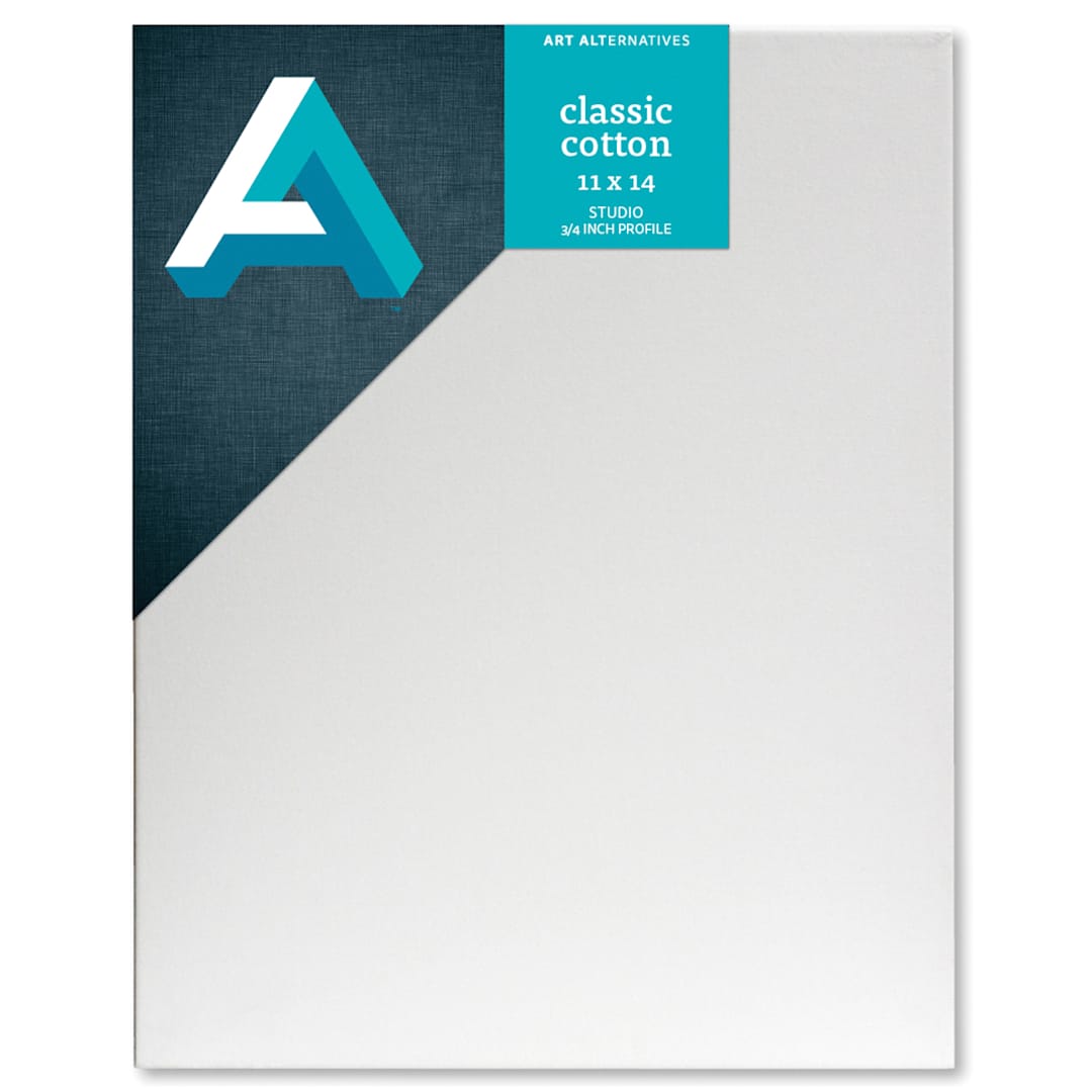 Open in modal - Art Alternatives Classic Cotton Stretched Canvas, Studio, .75 in Profile, 11 in x 14 in