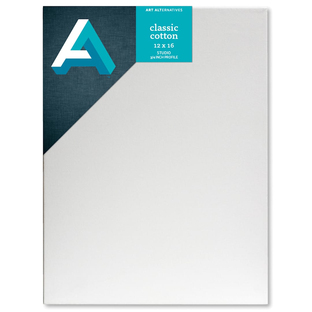 Open in modal - Art Alternatives Classic Cotton Stretched Canvas, Studio, .75 in Profile, 12 in x 16 in