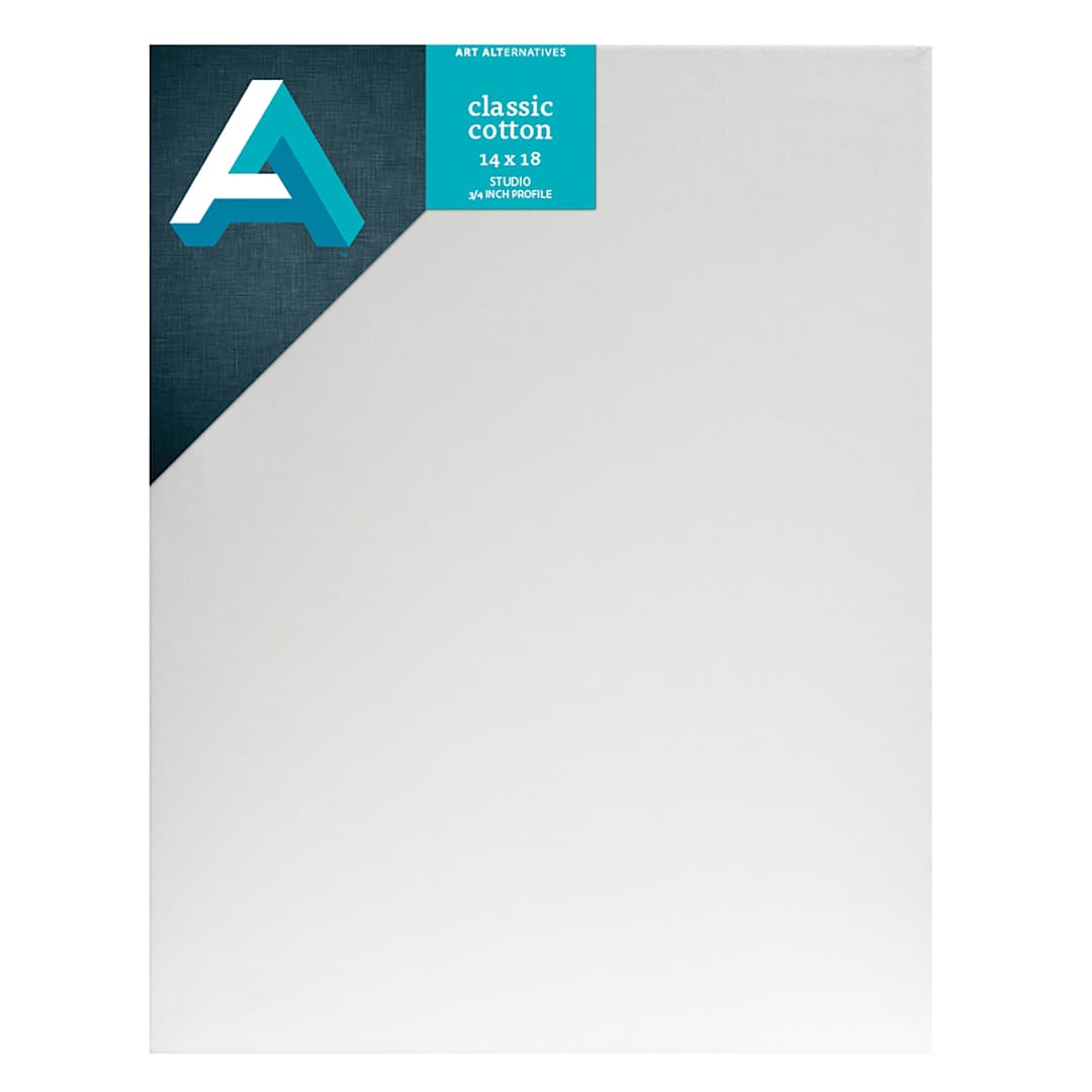 Open in modal - Art Alternatives Classic Cotton Stretched Canvas, Studio, .75 in Profile, 14 in x 18 in