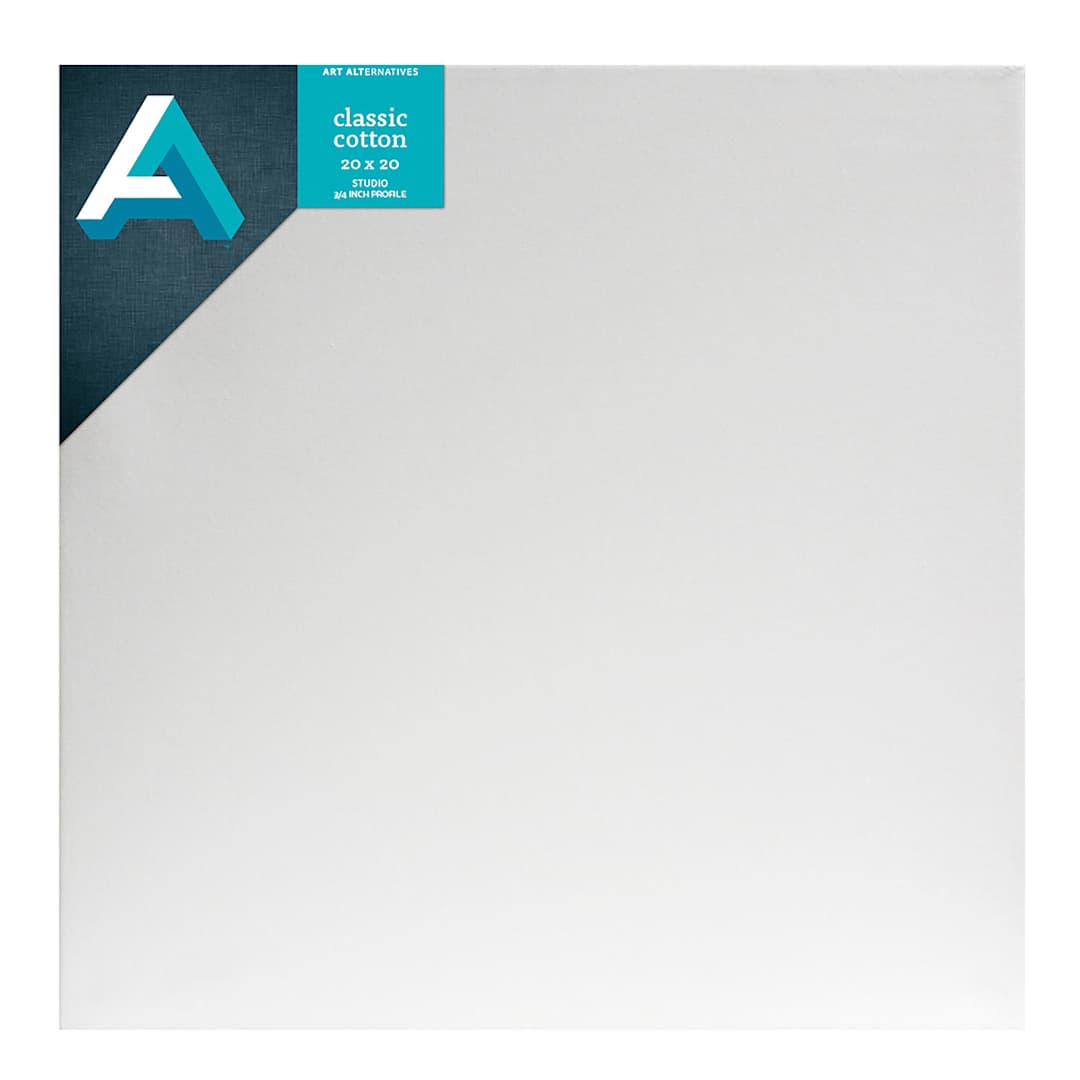 Open in modal - Art Alternatives Classic Cotton Stretched Canvas, Studio, .75 in Profile, 20 in x 20 in