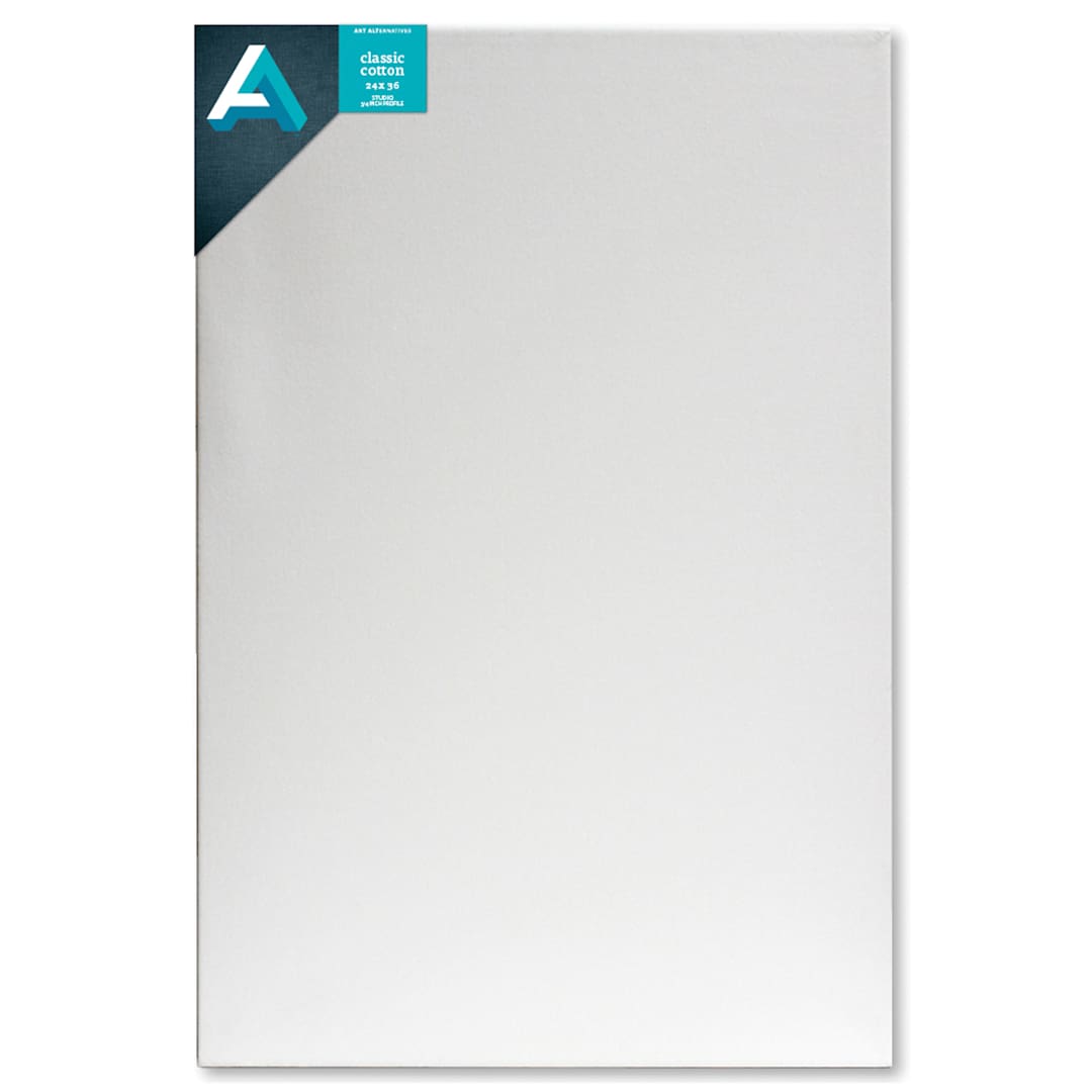 Open in modal - Art Alternatives Classic Cotton Stretched Canvas, Studio, .75 in Profile, 24 in x 36 in