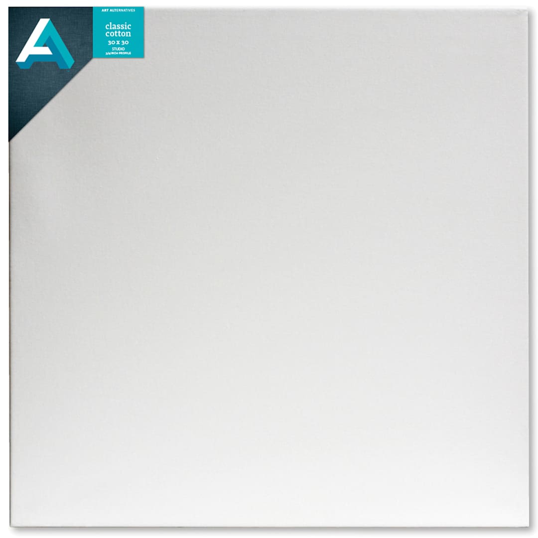 Open in modal - Art Alternatives Classic Cotton Stretched Canvas, Studio, .75 in Profile, 30 in x 30 in