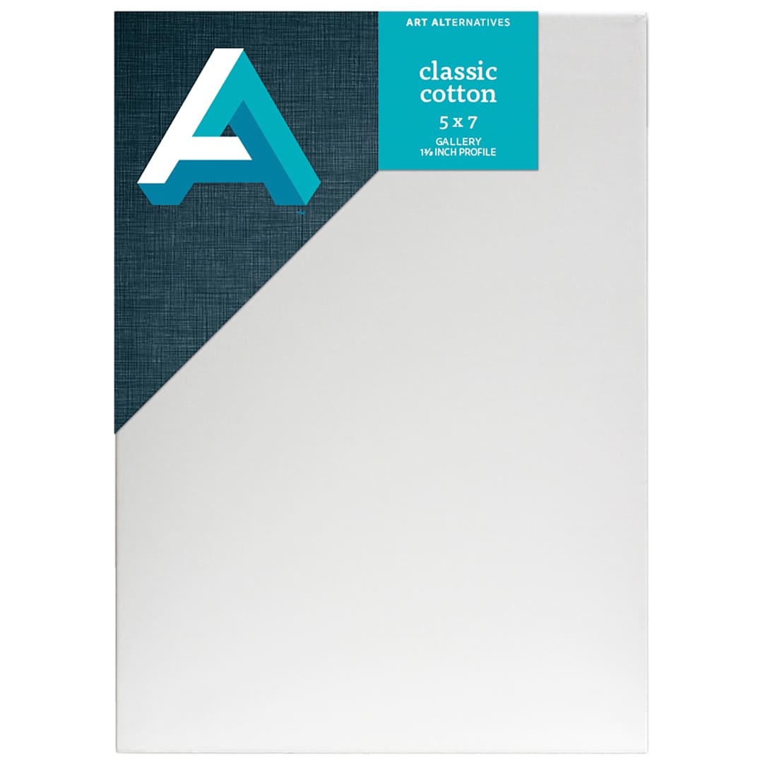 Open in modal - Art Alternatives Classic Cotton Stretched Canvas, Gallery, 1-3/8 in Profile, 5 in x 7 in