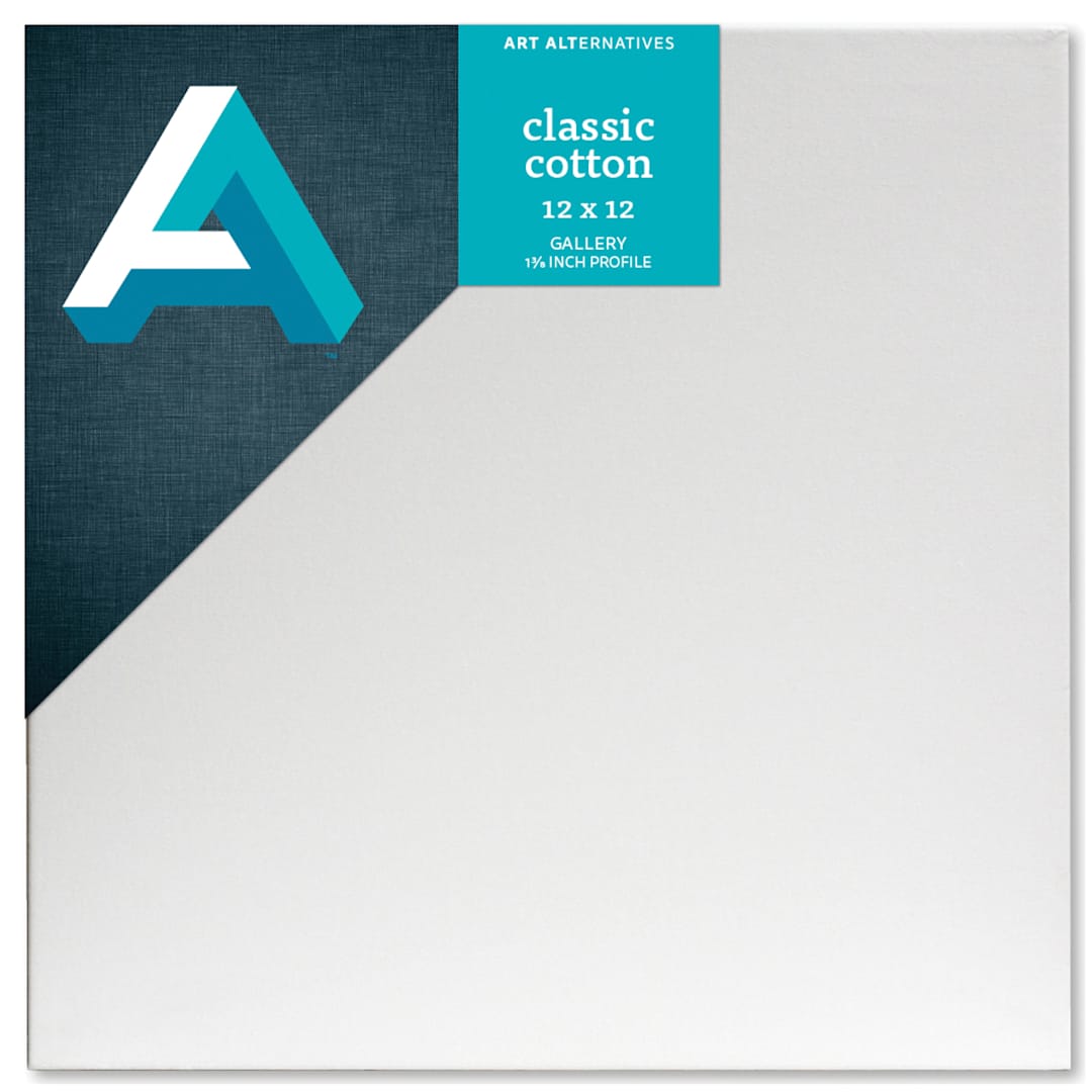 Open in modal - Art Alternatives Classic Cotton Stretched Canvas, Gallery, 1-3/8 in Profile, 12 in x 12 in