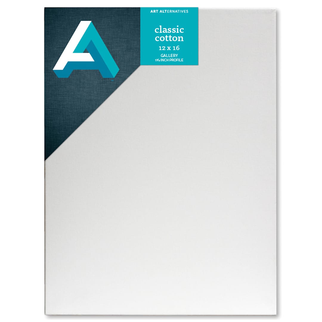 Open in modal - Art Alternatives Classic Cotton Stretched Canvas, Gallery, 1-3/8 in Profile, 12 in x 16 in