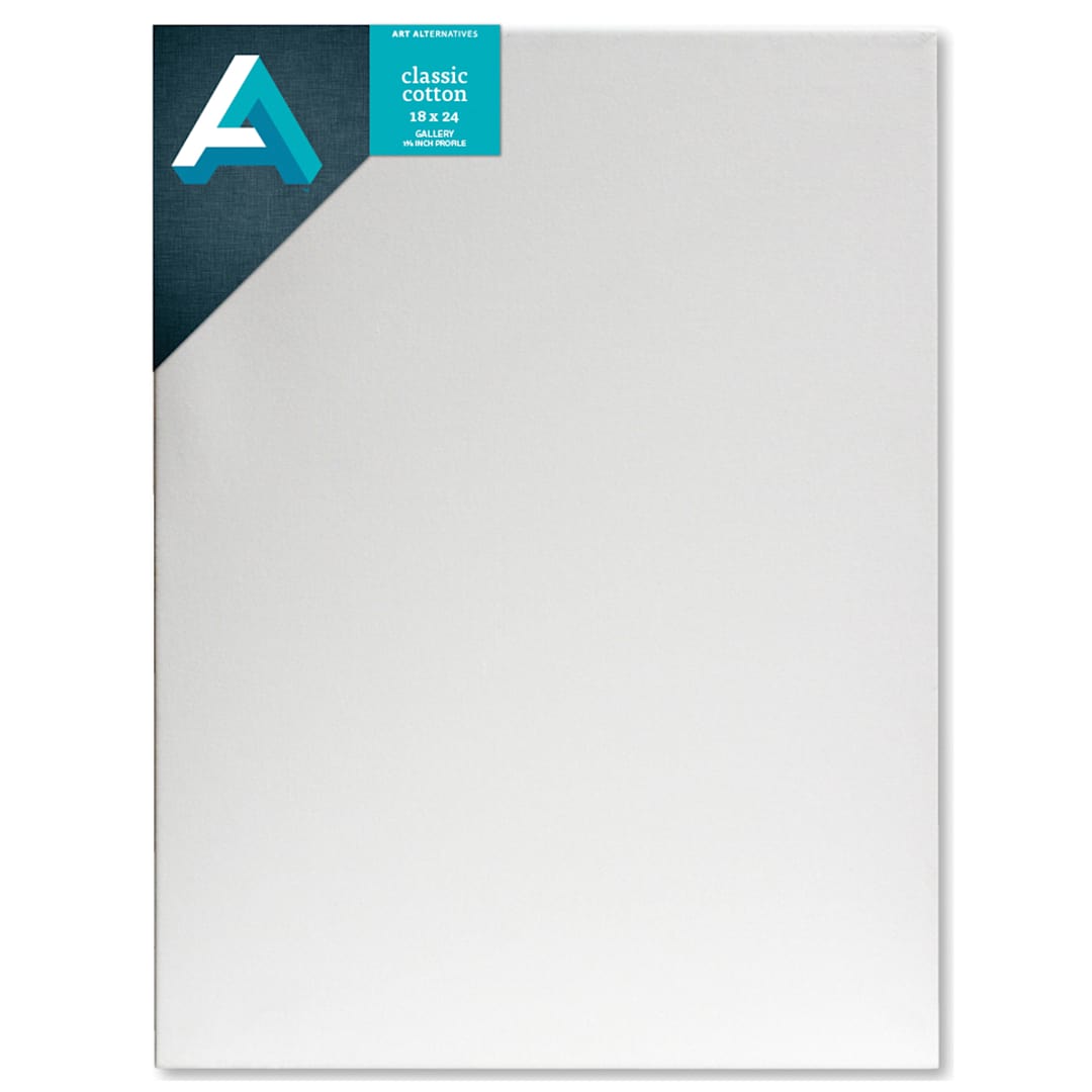 Open in modal - Art Alternatives Classic Cotton Stretched Canvas, Gallery, 1-3/8 in Profile, 18 in x 24 in
