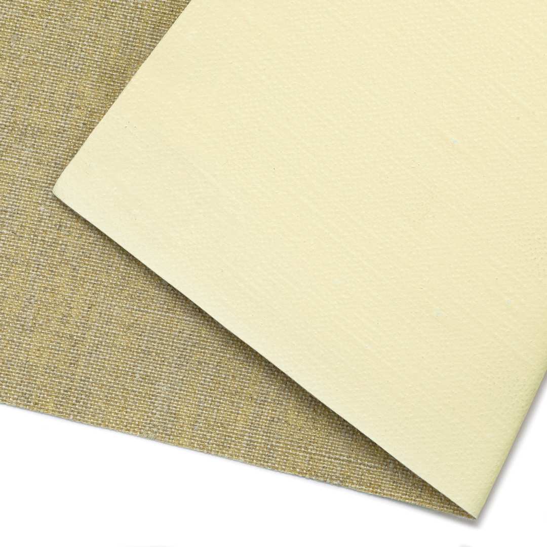 Open in modal - Artfix Linen Canvas Roll - 85" x 5 1/2 yd, Quadruple Oil Primed, Fine Texture, close-up of canvas