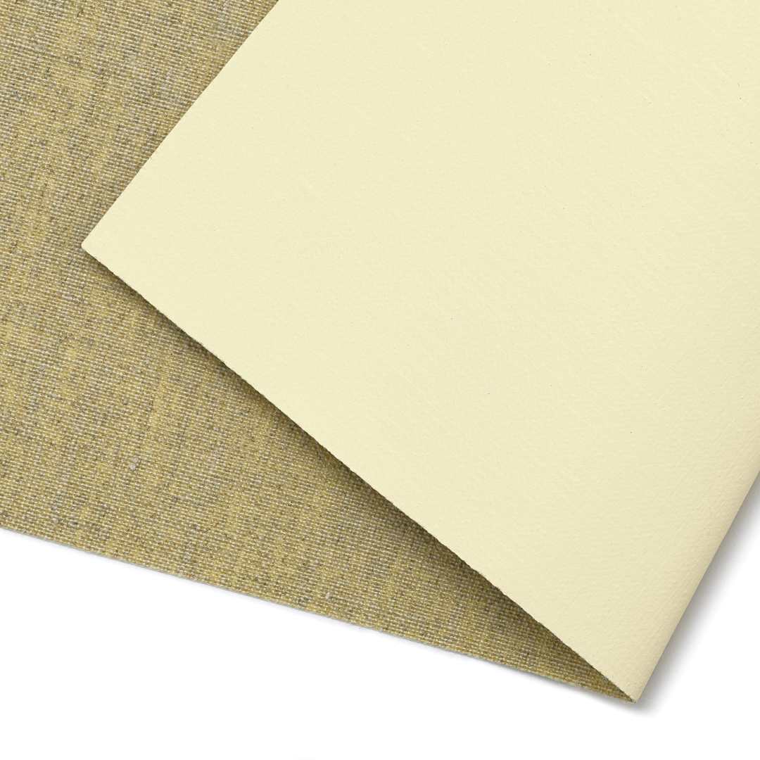 Open in modal - Artfix Linen Canvas Roll - 85" x 5 1/2 yd, Quadruple Oil Primed, Extra Fine, close-up of canvas