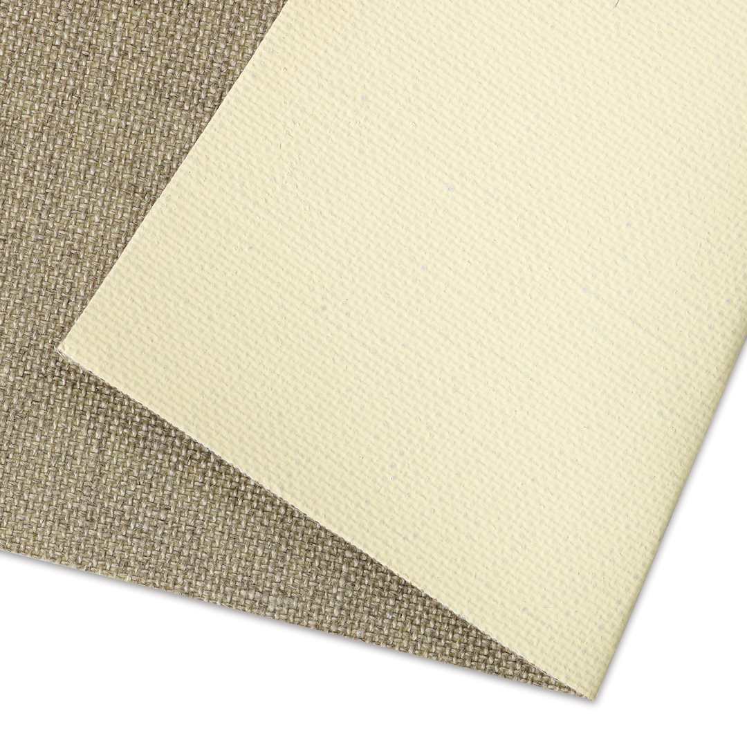 Open in modal - Artfix Oil Primed Linen Canvas by the Yard - L31C, Double Primed, Medium Fine, 85" x 1 yd, front and back