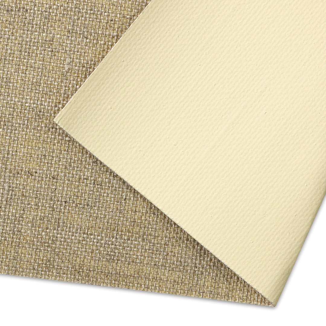 Open in modal - Artfix Oil Primed Linen Canvas by the Yard - L34C, Quadruple Primed, Medium Fine, 85" x 1 yd, front and back