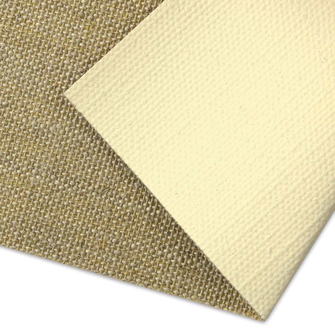 Open in modal - Artfix Oil Primed Linen Canvas by the Yard - L42C, Double Primed, Coarse, 85" x 1 yd, canvas close-up