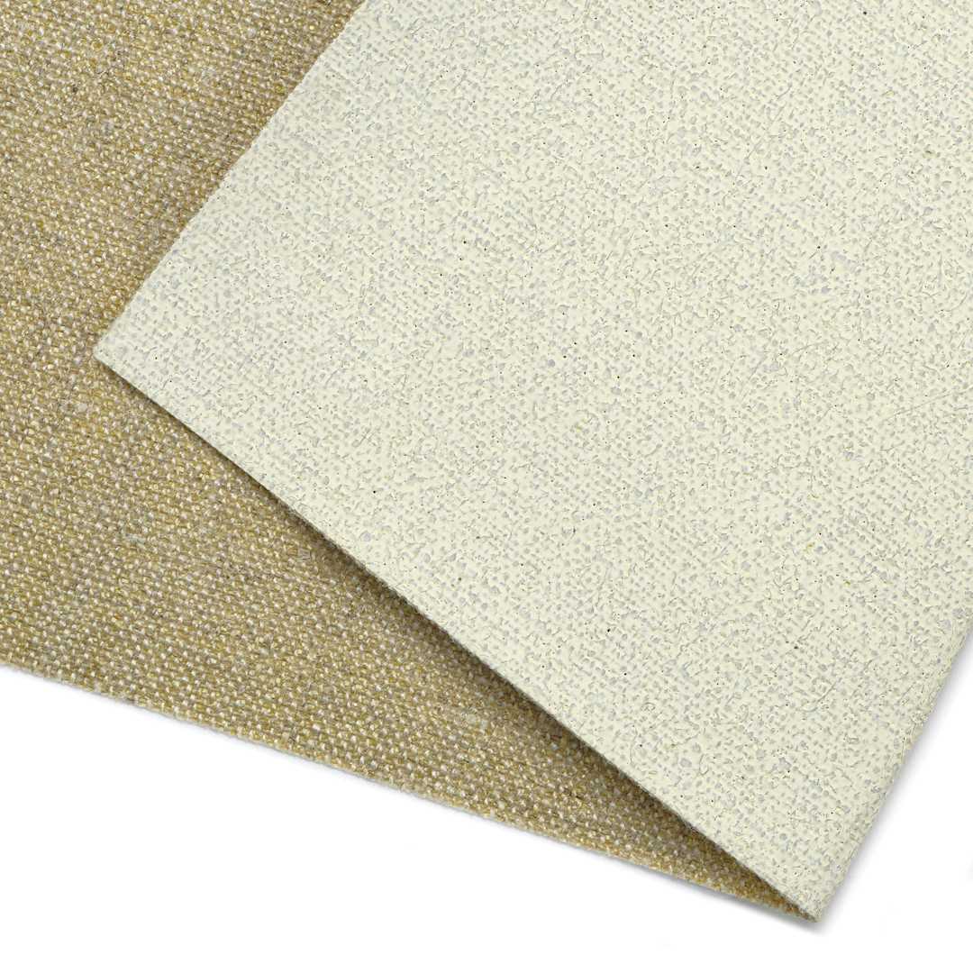 Open in modal - Claessens Linen Canvas Roll - 82" x 2-3/4 yds, Oil Primed, No. 12, Fine Smooth Texture, close-up of canvas