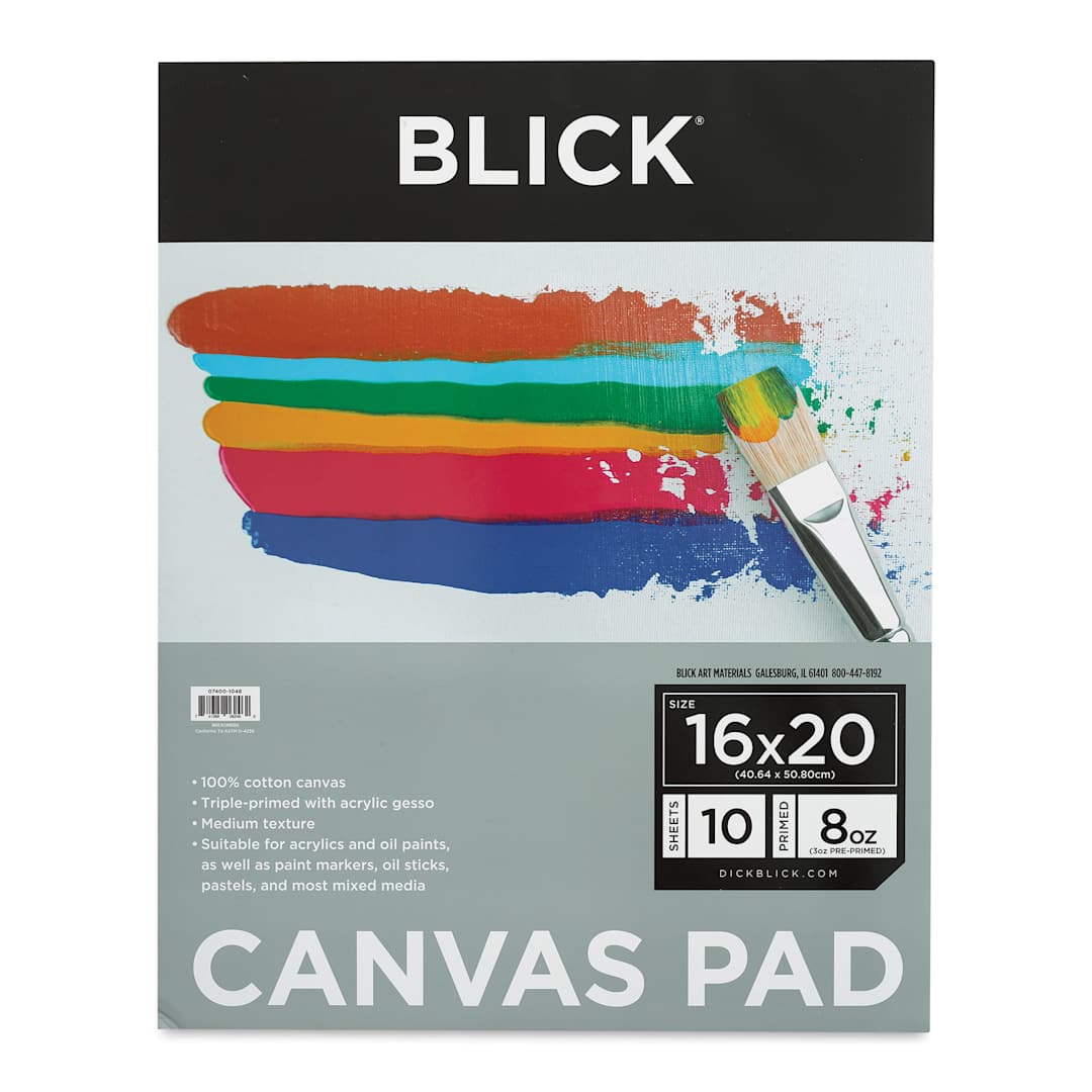 Open in modal - Blick Canvas Pad - 16" x 20", 10 Sheets