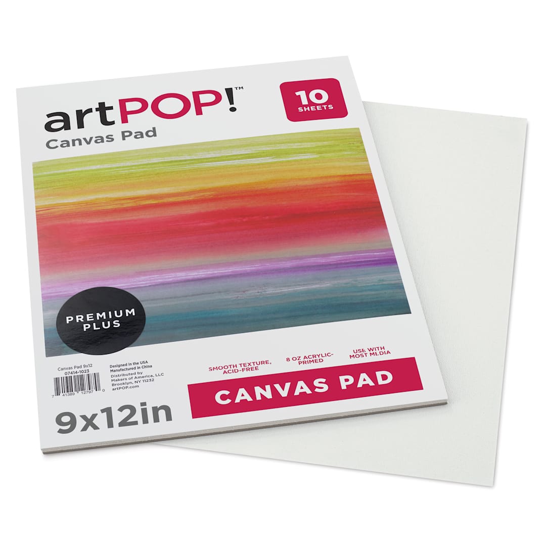 Open in modal - artPOP! Canvas Pad - 9" x 12", 10 Sheets