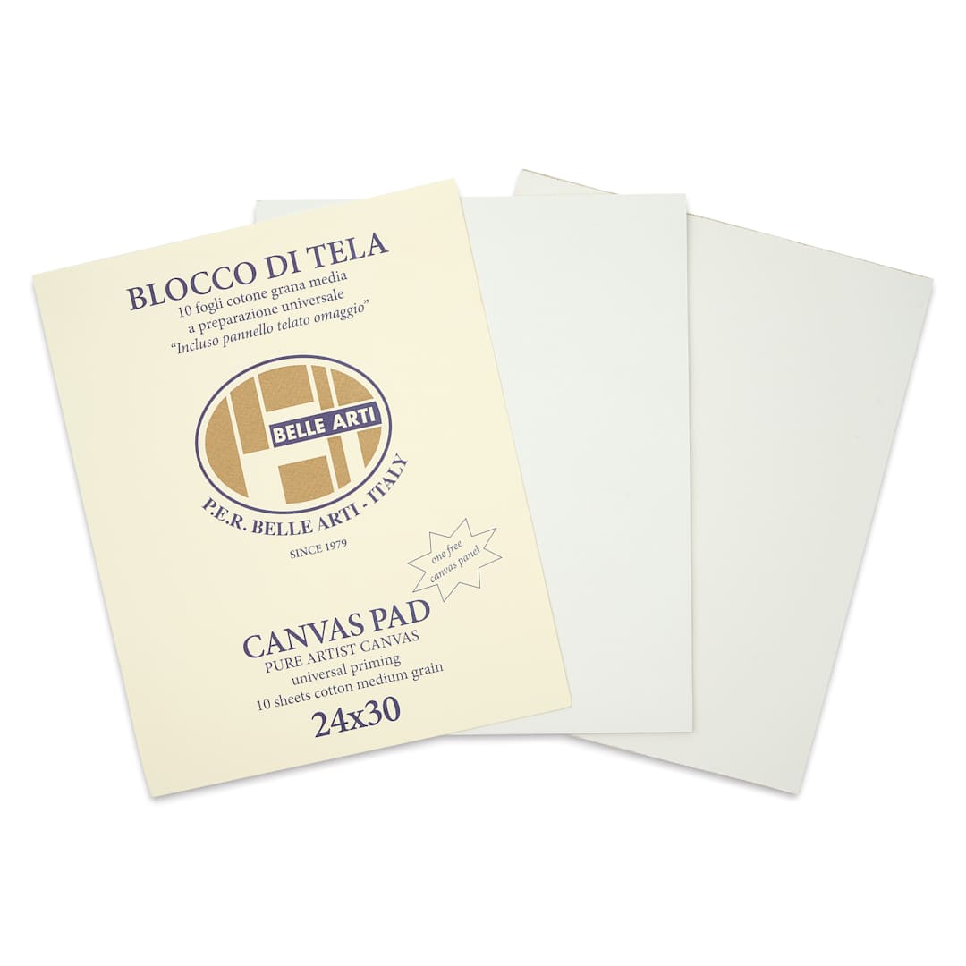 Open in modal - Belle Arti Acrylic Primed Canvas Pad - 9.5" x 11.8", 10 Sheets, front cover