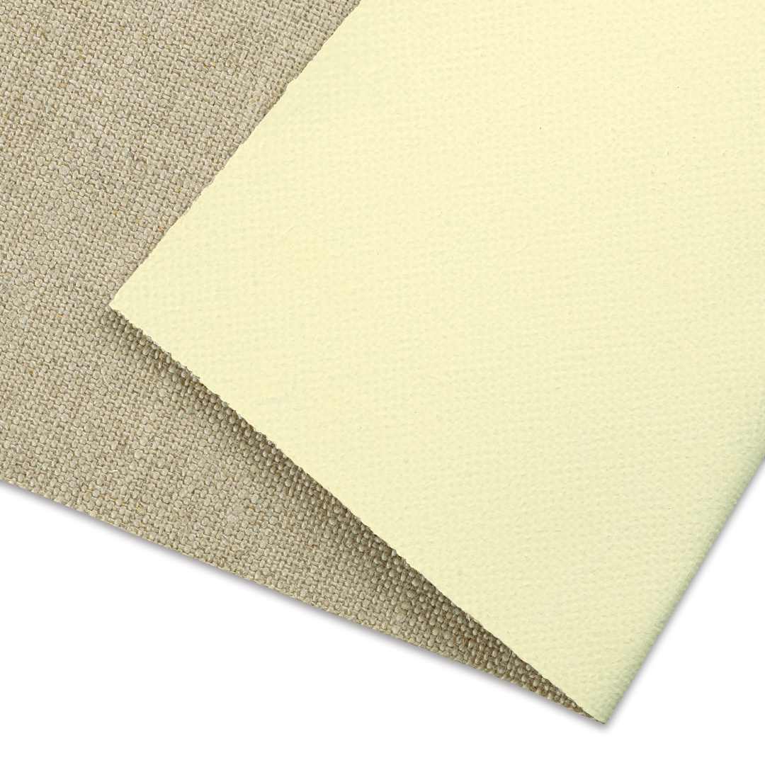 Open in modal - Belle Arti Oil Primed Linen Canvas by the Yard - Fine, 82" x 1 yd, 17 oz, canvas close-up