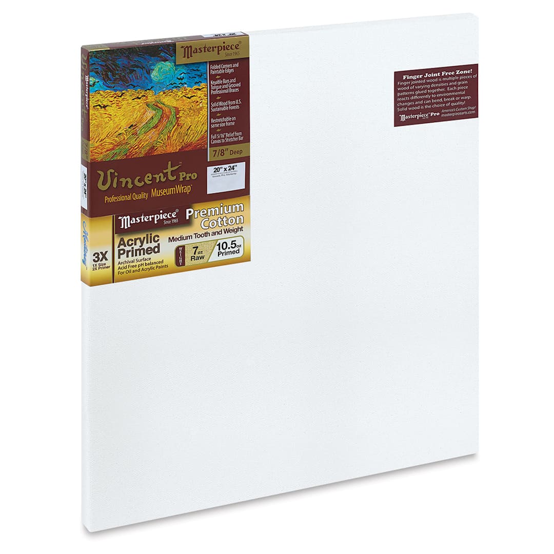 Open in modal - Masterpiece Vincent Pro Monterey 7/8" Profile Cotton Canvas - 20" x 24"