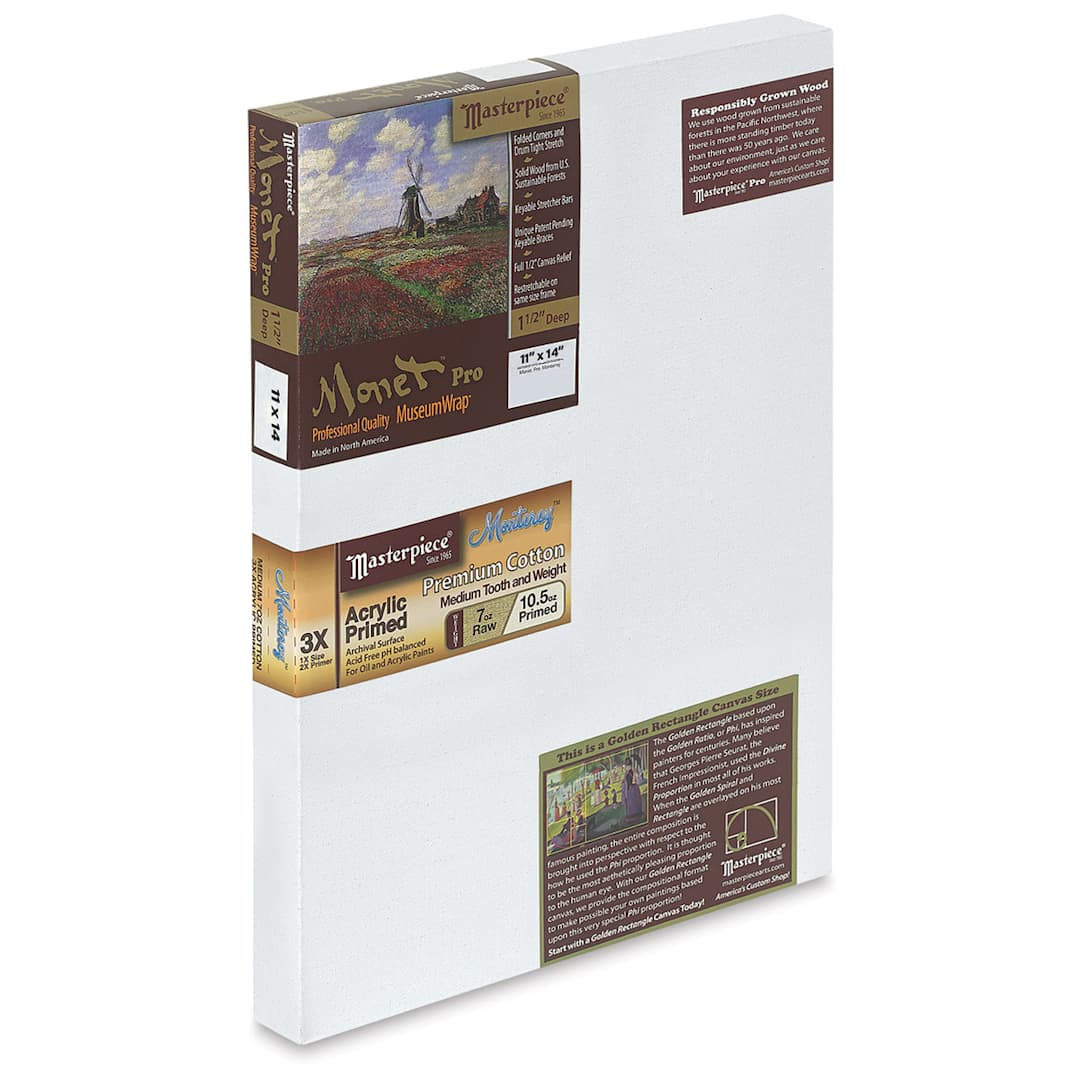 Open in modal - Masterpiece Monet Pro Monterey Cotton Canvas - 11" x 14", 1-1/2" Profile