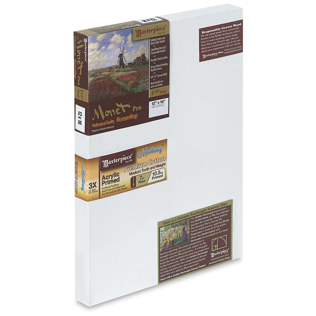 Open in modal - Masterpiece Monet Pro Monterey Cotton Canvas - 12" x 16", 1-1/2" Profile