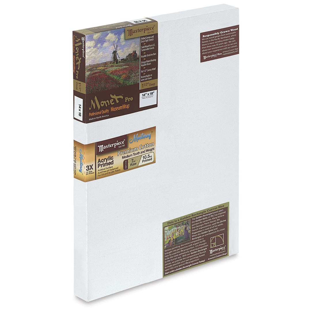 Open in modal - Masterpiece Monet Pro Monterey Cotton Canvas - 14" x 18", 1-1/2" Profile