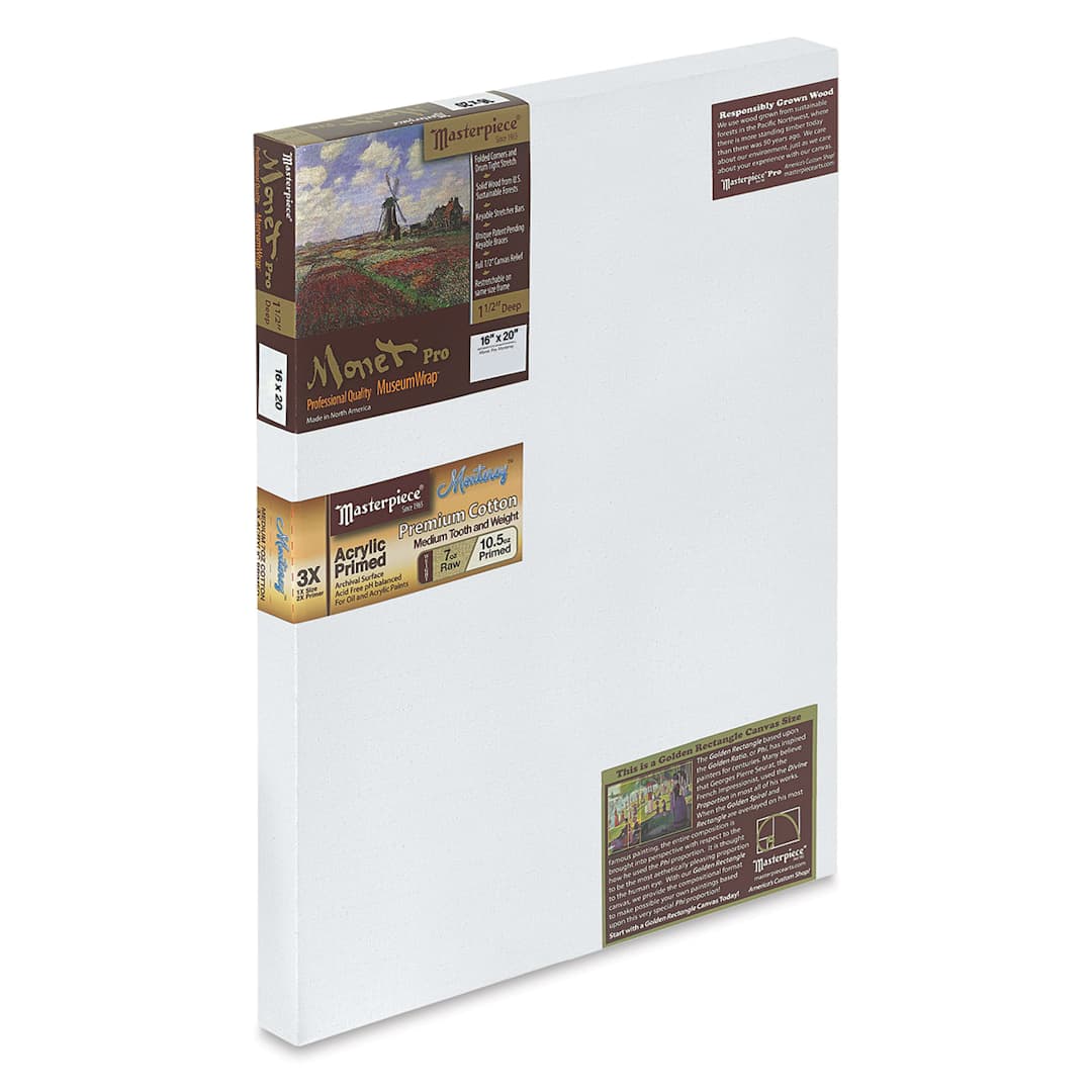 Open in modal - Masterpiece Monet Pro Monterey Cotton Canvas - 16" x 20", 1-1/2" Profile