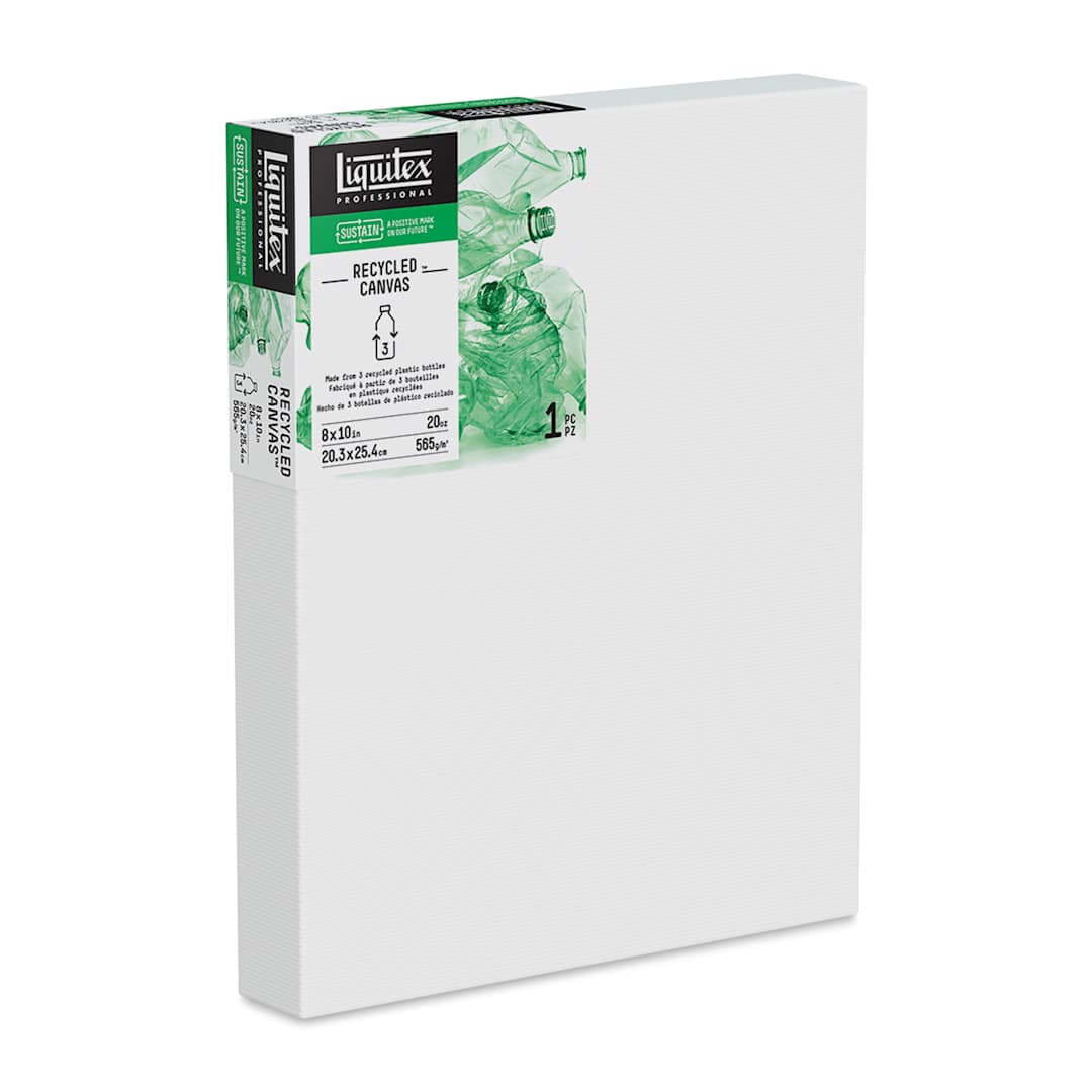Open in modal - Liquitex Recycled Stretched Canvas - 8" x 10", 1-3/8" Deep Edge Profile, at an angle
