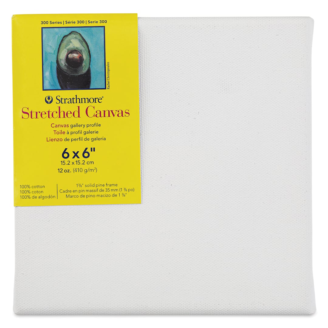 Open in modal - Strathmore 300 Series Stretched Cotton Canvas - 1-3/8" Profile, 6" x 6"