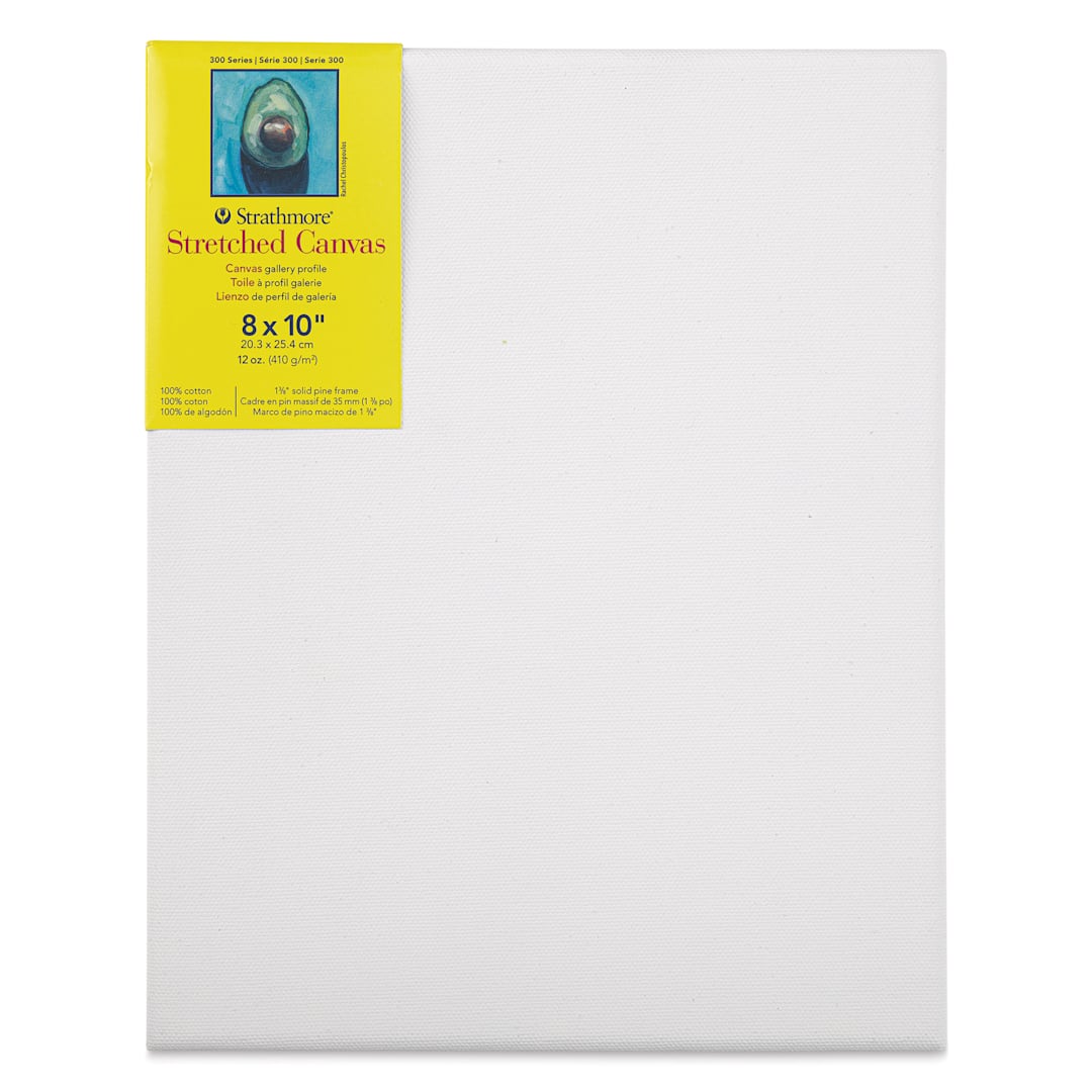 Open in modal - Strathmore 300 Series Stretched Cotton Canvas - 1-3/8" Profile, 8" x 10"