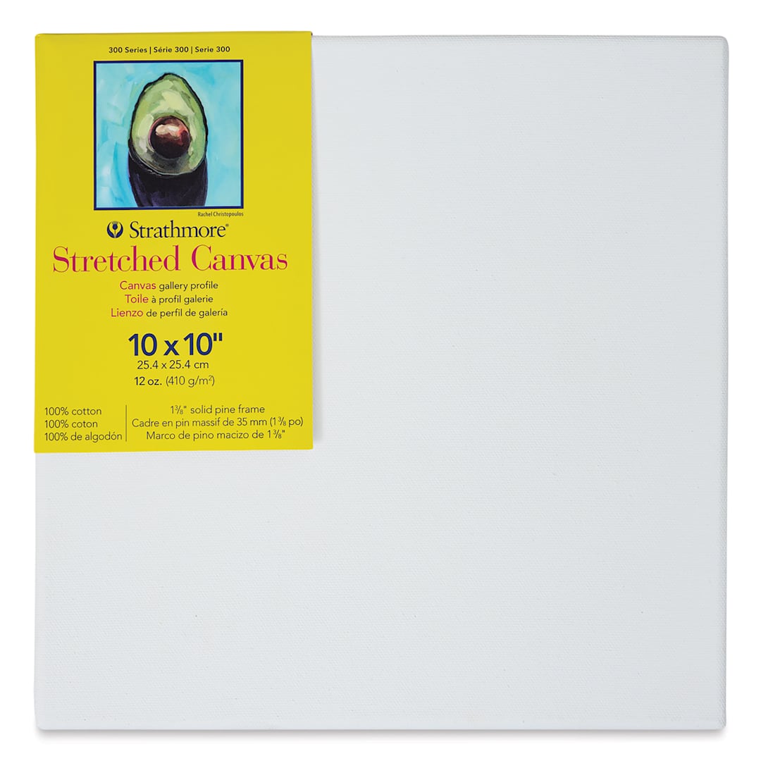 Open in modal - Strathmore 300 Series Stretched Cotton Canvas - 1-3/8" Profile, 10" x 10"
