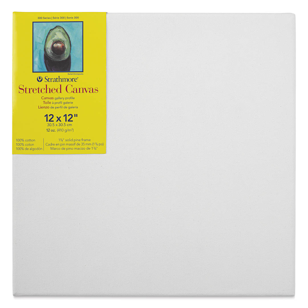 Open in modal - Strathmore 300 Series Stretched Cotton Canvas - 1-3/8" Profile, 12" x 12"