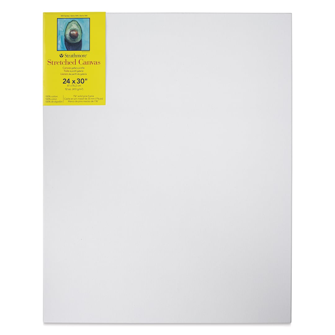 Open in modal - Strathmore 300 Series Stretched Cotton Canvas - 1-3/8" Profile, 24" x 30"
